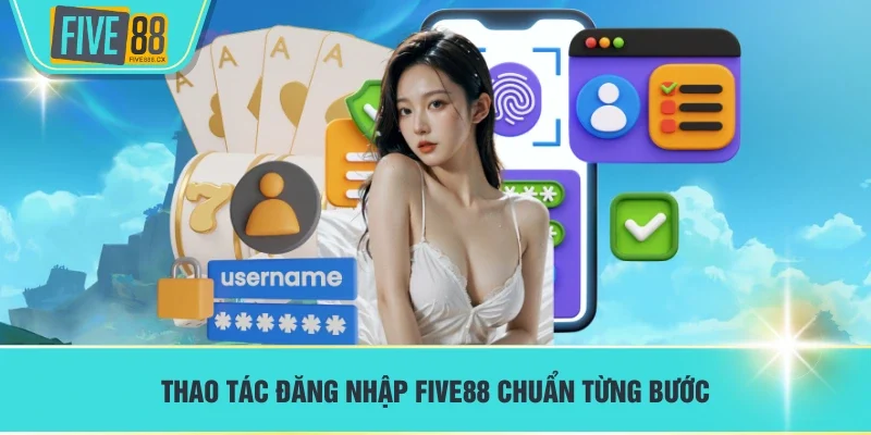 Thao tác đăng nhập FIVE88 chuẩn từng bước